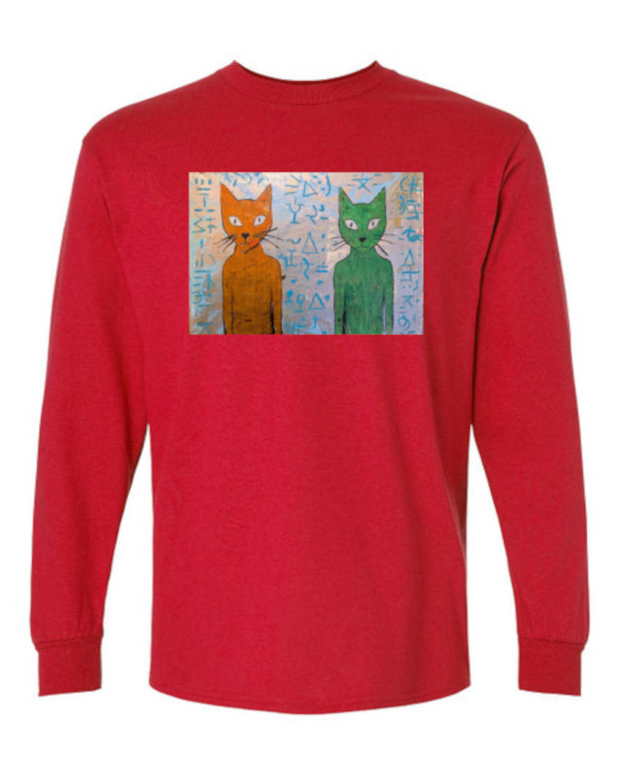 2chatsAliens - T-shirt Manches Longues