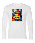 Chat Alien & Vache - T-Shirt Manches Longues Poly Adulte