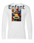 Chat Alien & Vache - T-Shirt Manches Longues POLY Enfant