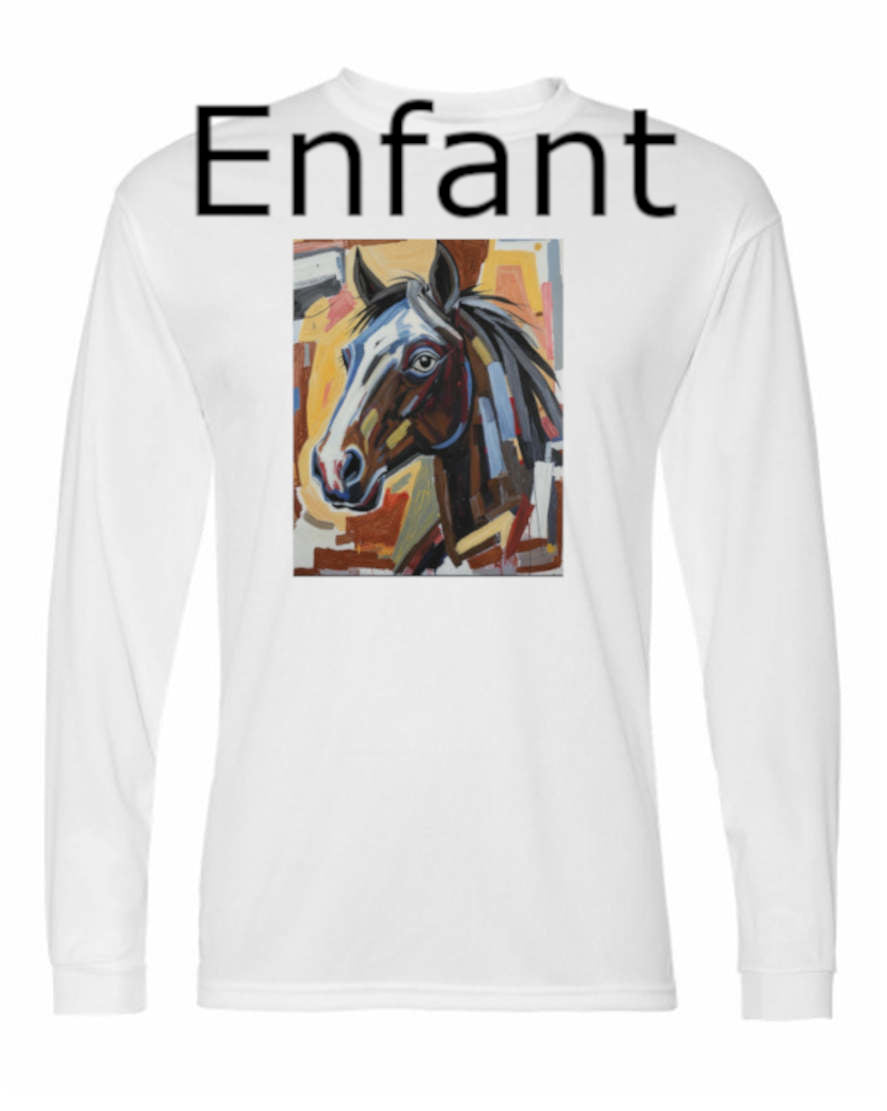 Cheval T-shirt Manche Longue Enfant POLY