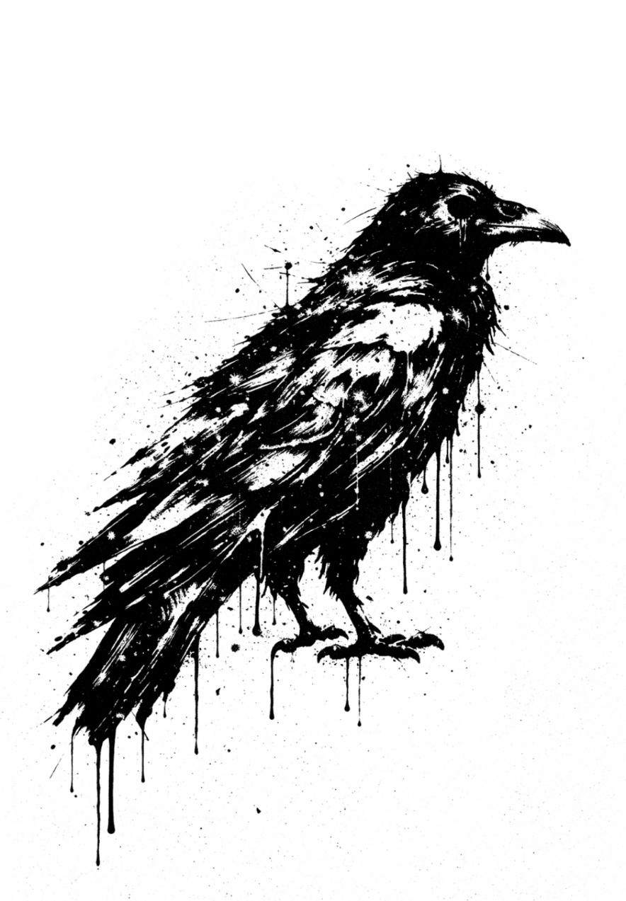 Corbeau - T-Shirt polyester  - Enfant