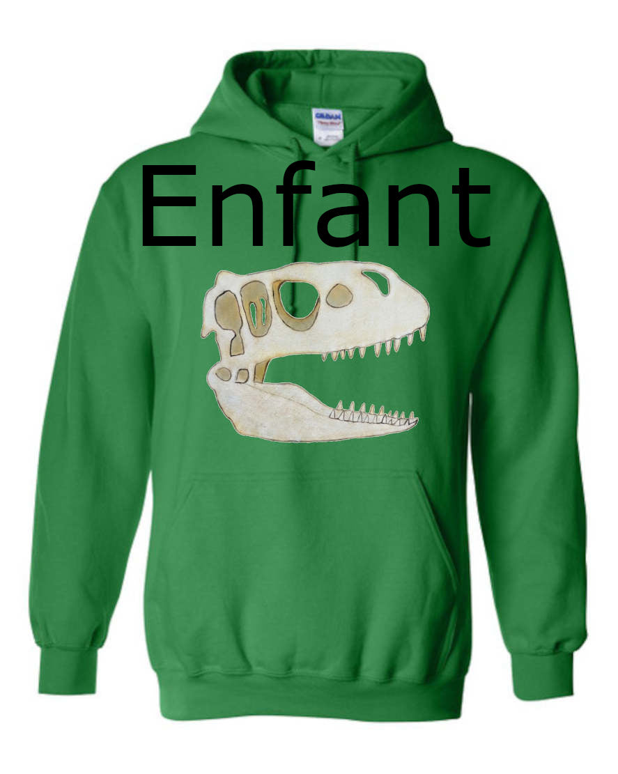 Crâne Dino Hoodie enfant
