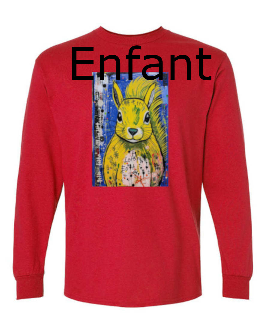 Écureuil Tshirt manche longue enfant