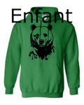 Ours Noir Hoodie DTF Enfant