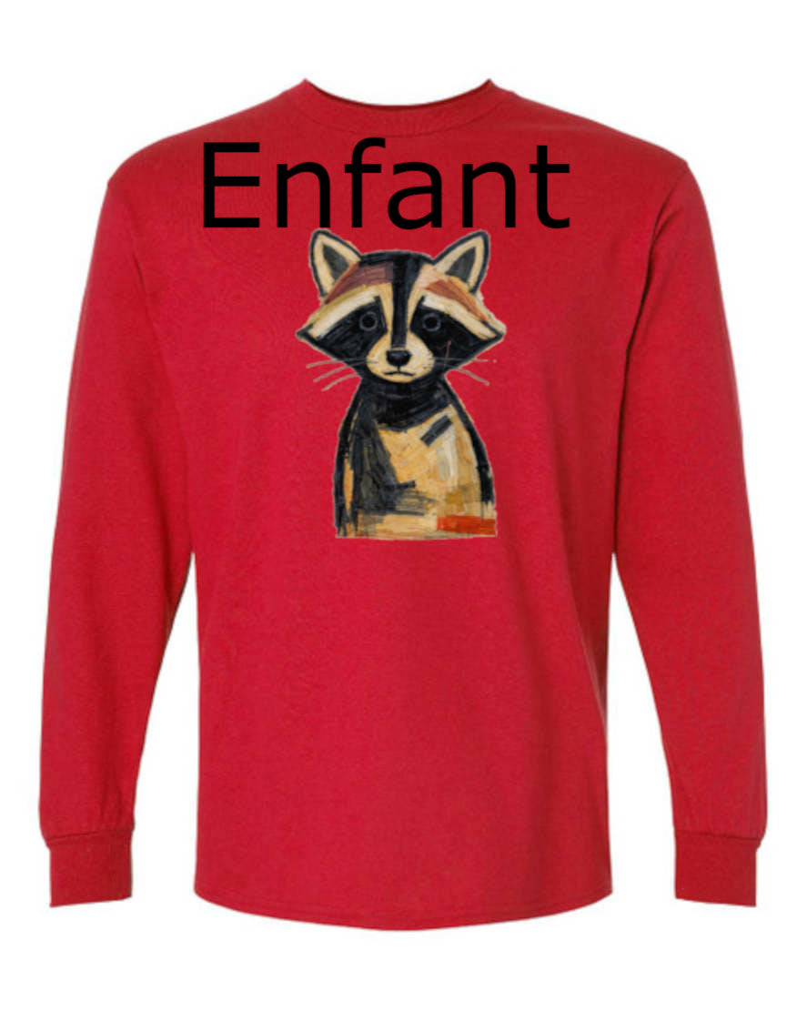 Raton Laveur T-Shirt Manche Longue Enfant