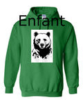 Ours Noir Hoodie Standard Enfant
