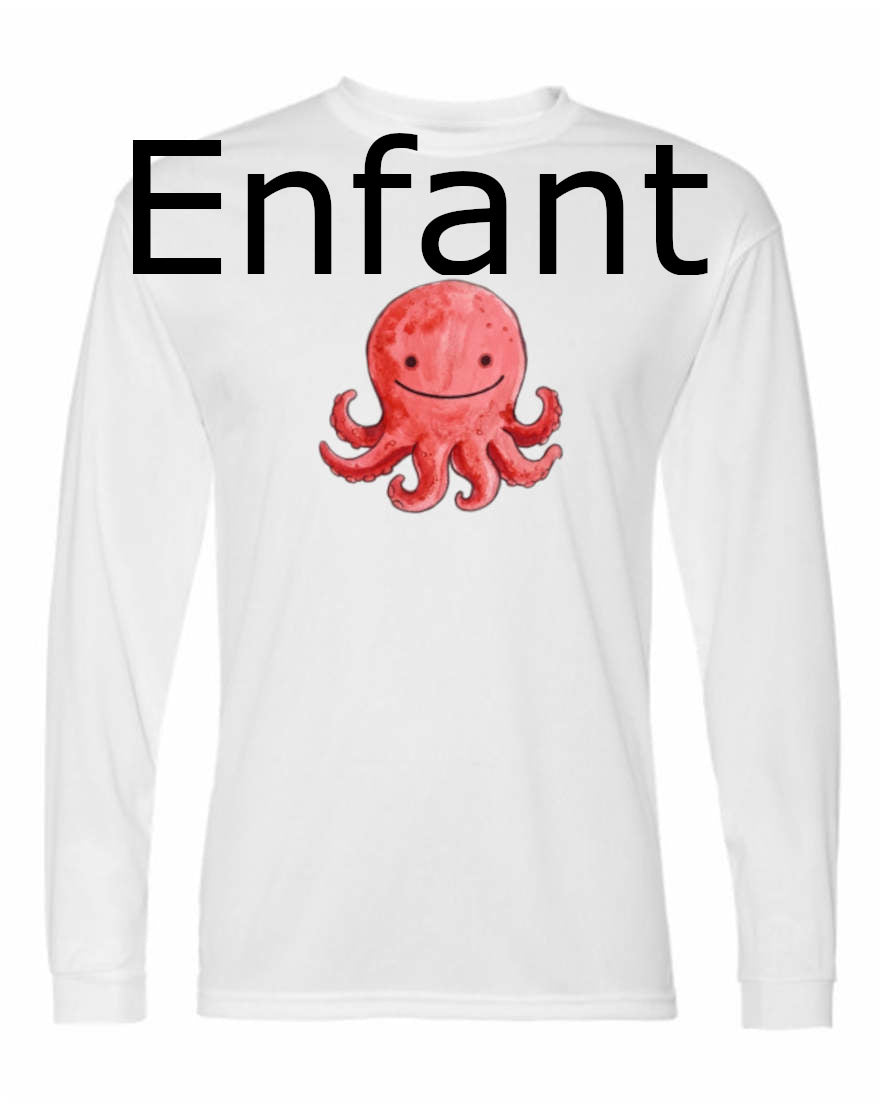 Pieuvre T-Shirt Manche Longue POLY Enfant