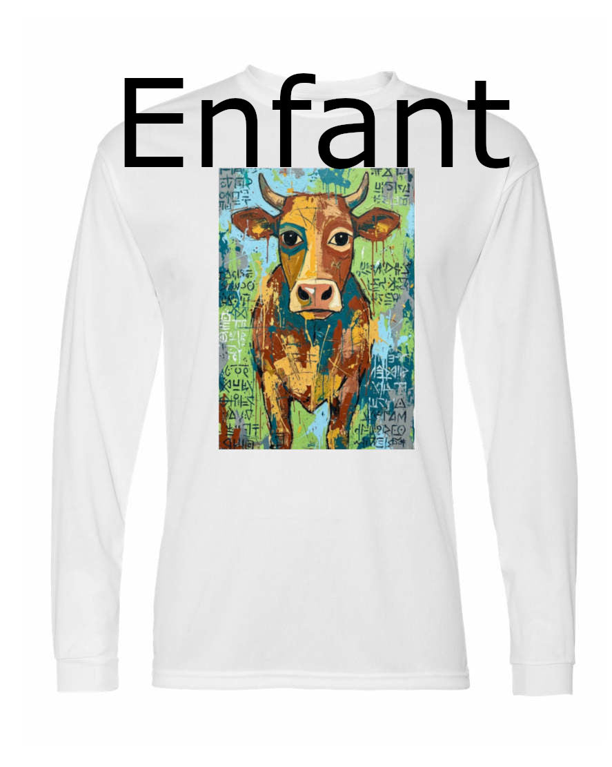 Vache T-Shirt Manche Longue POLY Enfant