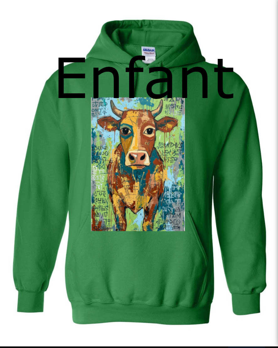 Vache Hoodie Enfant