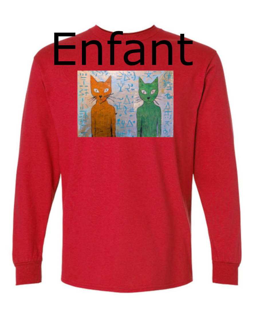 2chatsAliens - T-shirt Manches Longues Enfant