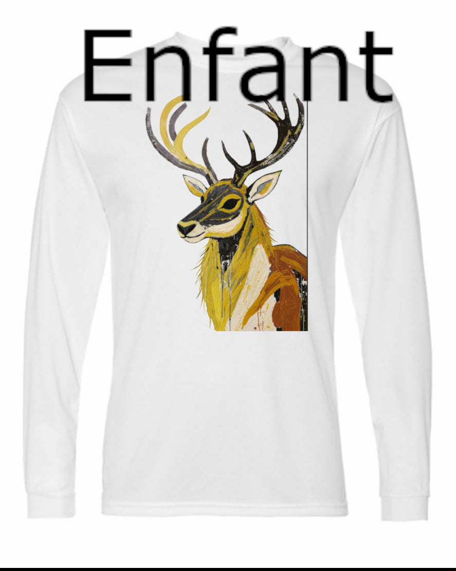 Cerf - T-shirt Manches Longues POLY Enfant