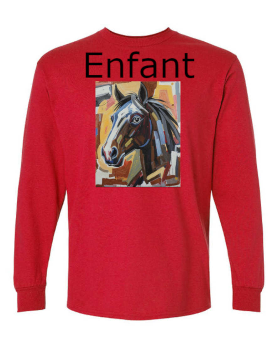 Cheval T-shirt Manche Longue Enfant