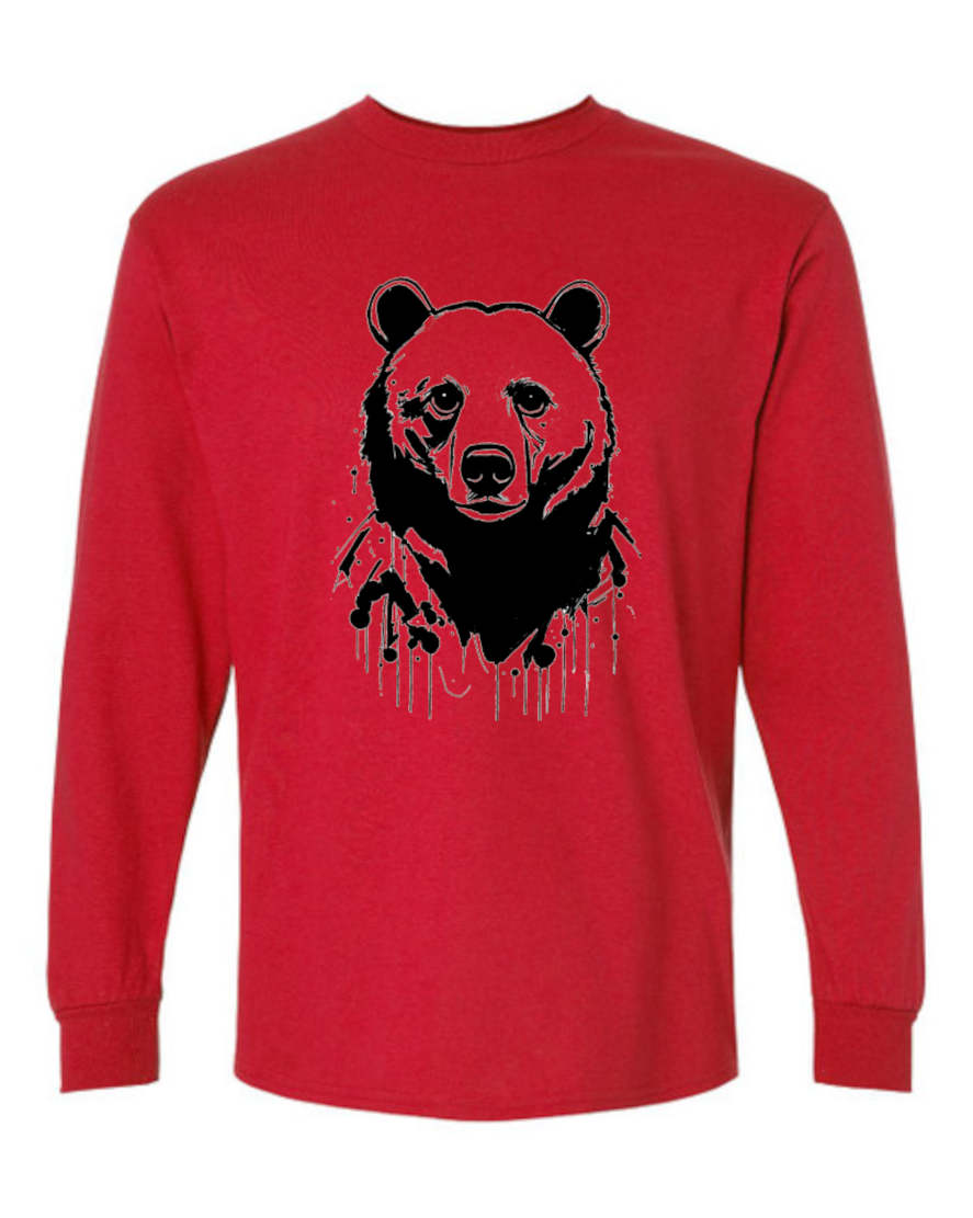 Ours noir - T-shirt manche longue DTF