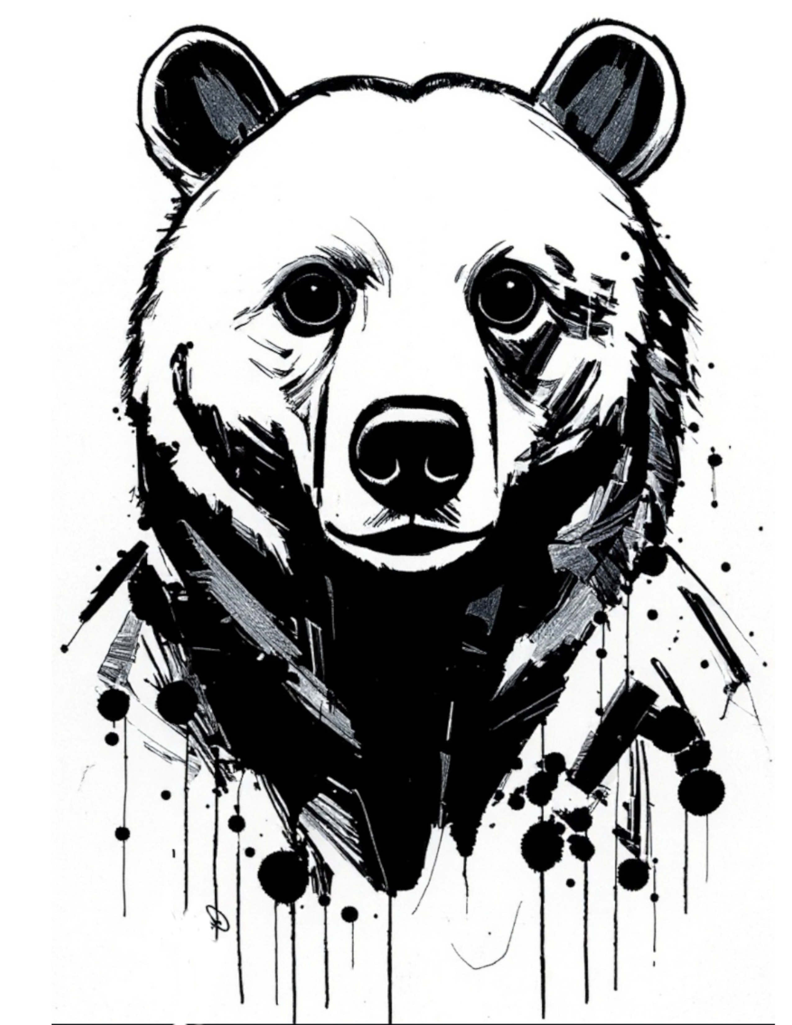 Tasse - Ours noir et blanc