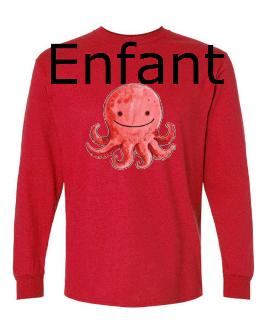 Pieuvre T-Shirt Manche Longue Enfant