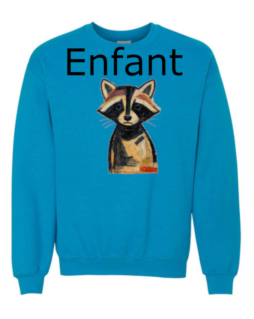 Raton Laveur Crewneck Enfant