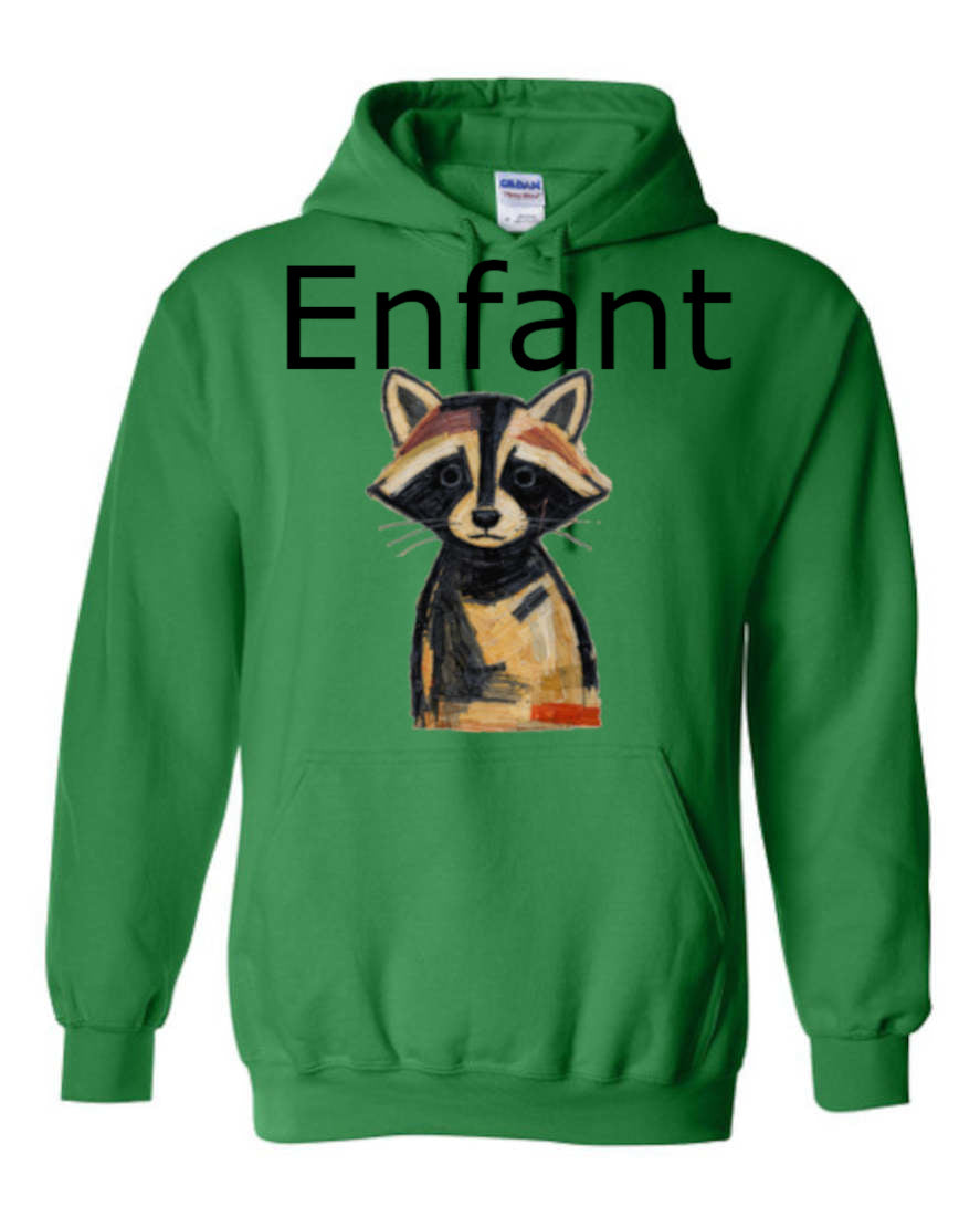 Raton Laveur Hoodie Enfant